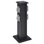 Columna negra con enchufes para el jardín de vidaXL, Enchufes de pared - Ref: Foro24-41233, Precio: 42,06 €, Descuento: %
