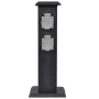 Columna negra con enchufes para el jardín de vidaXL, Enchufes de pared - Ref: Foro24-41233, Precio: 42,06 €, Descuento: %