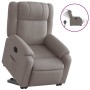 Sillón eléctrico reclinable elevable de tela gris taupe en Sillones | Comprar online en Foru.es