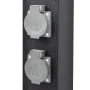 Columna negra con enchufes para el jardín de vidaXL, Enchufes de pared - Ref: Foro24-41233, Precio: 42,06 €, Descuento: %
