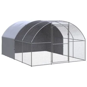 Galvanized steel outdoor chicken coop 3x4x2 m by , Cages and habitats for small animals - Ref: Foro24-3095473, Price: 325,30 ...