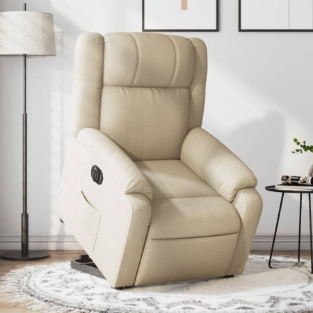 Sillón eléctrico reclinable elevable de tela color crema en Sillones | Comprar online en Foru.es