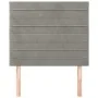 Headboards 2 units of light gray velvet 80x5x78/88 cm by , Headboards and footboards - Ref: Foro24-3116502, Price: 51,61 €, D...