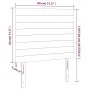 Headboards 2 units of light gray velvet 80x5x78/88 cm by , Headboards and footboards - Ref: Foro24-3116502, Price: 51,61 €, D...
