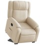Sillón eléctrico reclinable elevable de tela color crema en Sillones | Comprar online en Foru.es