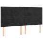 Cabeceros 4 unidades de terciopelo negro 80x5x78/88 cm de , Cabeceros y pies de cama - Ref: Foro24-3116528, Precio: 107,53 €,...