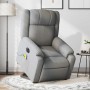 Sillón de masaje eléctrico reclinable elevable tela gris claro en Sillones | Comprar online en Foru.es