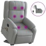 Sillón de masaje eléctrico reclinable elevable tela gris claro en Sillones | Comprar online en Foru.es