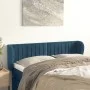 Dark blue velvet headboard 147x23x78/88 cm by , Headboards and footboards - Ref: Foro24-3117434, Price: 77,90 €, Discount: %
