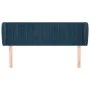 Dark blue velvet headboard 147x23x78/88 cm by , Headboards and footboards - Ref: Foro24-3117434, Price: 77,90 €, Discount: %