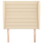 Cabecero con orejas de tela color crema 83x23x118/128 cm de , Cabeceros y pies de cama - Ref: Foro24-3118075, Precio: 80,86 €...