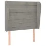 Headboard with light gray velvet ears 83x23x118/128 cm by , Headboards and footboards - Ref: Foro24-3118126, Price: 71,67 €, ...