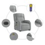 Sillón de masaje eléctrico reclinable elevable tela gris claro en Sillones | Comprar online en Foru.es