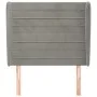 Headboard with light gray velvet ears 83x23x118/128 cm by , Headboards and footboards - Ref: Foro24-3118126, Price: 71,67 €, ...