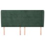 Cabecero con orejas de terciopelo verde oscuro 163x23x118/128cm de , Cabeceros y pies de cama - Ref: Foro24-3118153, Precio: ...