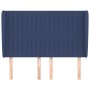 Cabecero con orejas de tela azul 147x23x118/128 cm de , Cabeceros y pies de cama - Ref: Foro24-3118198, Precio: 113,40 €, Des...