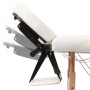 Camilla de masaje plegable 2 zonas estructura de madera crema de vidaXL, Mesas de masaje - Ref: Foro24-110078, Precio: 170,79...