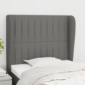 Cabecero con orejas de tela gris oscuro 103x23x118/128 cm de , Cabeceros y pies de cama - Ref: Foro24-3118185, Precio: 69,61 ...