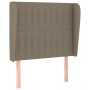 Cabecero con orejas de tela gris taupe 83x23x118/128 cm de , Cabeceros y pies de cama - Ref: Foro24-3118172, Precio: 75,38 €,...