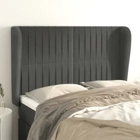 Kopfteil mit dunkelgrauen Samtohren 147x23x118/128 cm von , Kopf- und Fußteile - Ref: Foro24-3118243, Preis: 128,94 €, Rabatt: %