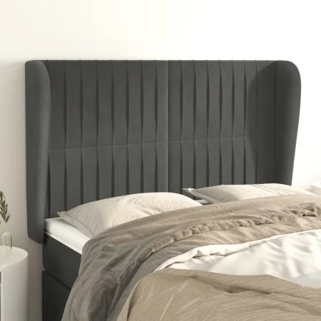 Kopfteil mit dunkelgrauen Samtohren 147x23x118/128 cm von , Kopf- und Fußteile - Ref: Foro24-3118243, Preis: 128,94 €, Rabatt: %