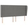 Headboard with dark gray fabric ears 203x23x118/128 cm by , Headboards and footboards - Ref: Foro24-3118217, Price: 117,79 €,...