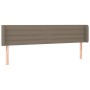 Cabecero de tela gris taupe 163x16x78/88 cm de , Cabeceros y pies de cama - Ref: Foro24-3118918, Precio: 80,01 €, Descuento: %