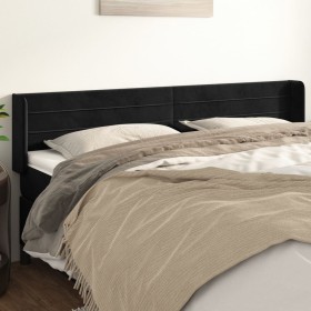Cabecero de terciopelo negro 163x16x78/88 cm de , Cabeceros y pies de cama - Ref: Foro24-3118964, Precio: 70,80 €, Descuento: %