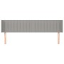 Cabecero de tela gris claro 163x16x78/88 cm de , Cabeceros y pies de cama - Ref: Foro24-3119012, Precio: 68,30 €, Descuento: %