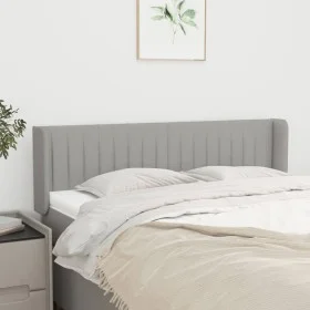 Light gray fabric headboard 147x16x78/88 cm by , Headboards and footboards - Ref: Foro24-3119004, Price: 71,80 €, Discount: %
