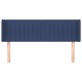 Cabecero de tela azul 147x16x78/88 cm de , Cabeceros y pies de cama - Ref: Foro24-3119010, Precio: 62,44 €, Descuento: %
