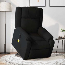 Sillón de masaje eléctrico reclinable elevable tela negro en Sillones | Comprar online en Foru.es