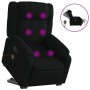 Sillón de masaje eléctrico reclinable elevable tela negro en Sillones | Comprar online en Foru.es