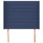 Headboard with blue fabric ears 83x16x118/128 cm by , Headboards and footboards - Ref: Foro24-3119700, Price: 64,95 €, Discou...