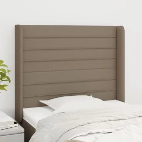 Cabecero con orejas de tela gris taupe 83x16x118/128 cm de , Cabeceros y pies de cama - Ref: Foro24-3119698, Precio: 75,84 €,...