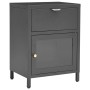 Mesita de noche gris antracita acero y vidrio 40x30x54,5 cm de vidaXL, Mesitas de noche - Ref: Foro24-336054, Precio: 97,53 €...