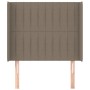 Cabecero con orejas de tela gris taupe 83x16x118/128 cm de , Cabeceros y pies de cama - Ref: Foro24-3119796, Precio: 73,10 €,...