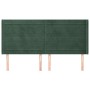 Cabecero con orejas de terciopelo verde oscuro 163x16x118/128cm de , Cabeceros y pies de cama - Ref: Foro24-3119777, Precio: ...