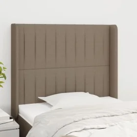 Headboard with ears in taupe gray fabric 103x16x118/128 cm by , Headboards and footboards - Ref: Foro24-3119812, Price: 67,20...