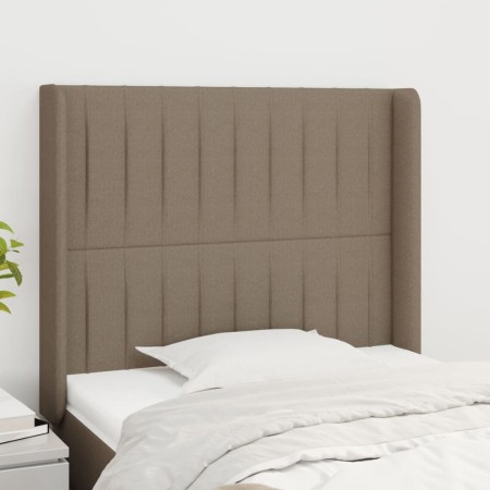 Cabecero con orejas de tela gris taupe 103x16x118/128 cm de , Cabeceros y pies de cama - Ref: Foro24-3119812, Precio: 67,45 €...