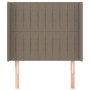 Cabecero con orejas de tela gris taupe 103x16x118/128 cm de , Cabeceros y pies de cama - Ref: Foro24-3119812, Precio: 67,45 €...