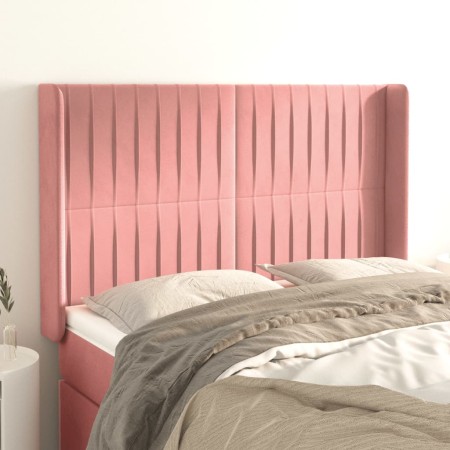 Cabecero con orejas de terciopelo rosa 147x16x118/128 cm de , Cabeceros y pies de cama - Ref: Foro24-3119871, Precio: 139,16 ...