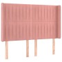 Cabecero con orejas de terciopelo rosa 147x16x118/128 cm de , Cabeceros y pies de cama - Ref: Foro24-3119871, Precio: 139,16 ...