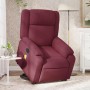 Sillón de masaje eléctrico reclinable elevable tela rojo tinto en Sillones | Comprar online en Foru.es