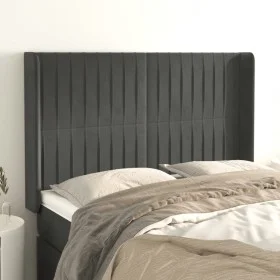 Headboard with dark gray velvet ears 147x16x118/128 cm by , Headboards and footboards - Ref: Foro24-3119867, Price: 124,62 €,...