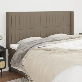 Cabecero con orejas de tela gris taupe 203x16x118/128 cm de , Cabeceros y pies de cama - Ref: Foro24-3119844, Precio: 114,91 ...