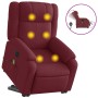 Sillón de masaje eléctrico reclinable elevable tela rojo tinto en Sillones | Comprar online en Foru.es