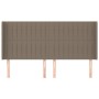 Cabecero con orejas de tela gris taupe 203x16x118/128 cm de , Cabeceros y pies de cama - Ref: Foro24-3119844, Precio: 115,19 ...