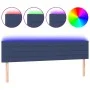 Kopfteil aus blauem Stoff mit LED 160x5x78/88 cm von , Kopf- und Fußteile - Ref: Foro24-3121764, Preis: 58,44 €, Rabatt: %