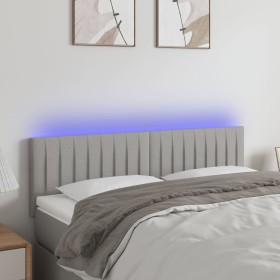 Cabecero con LED de tela gris claro 144x5x78/88 cm de , Cabeceros y pies de cama - Ref: Foro24-3121848, Precio: 66,51 €, Desc...